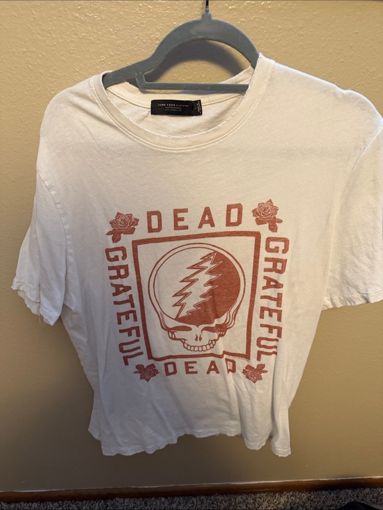 Junk Food Clothing Tops - Junk Food Clothing White Tee with Grateful Dead graphic